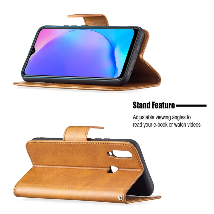 For vivo Y11 / Y15 / Y12 / Y17 Retro Lambskin Texture Pure Color Horizontal Flip PU Leather Case with Holder & Card Slots & Wallet & Lanyard