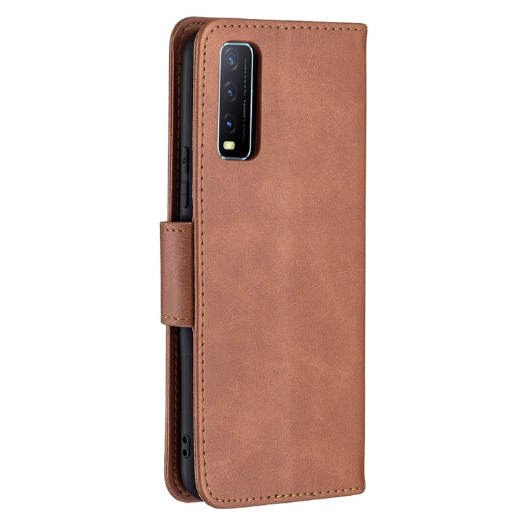 For vivo Y20 Retro Lambskin Texture Pure Color Horizontal Flip PU Leather Case with Holder & Card Slots & Wallet & Lanyard