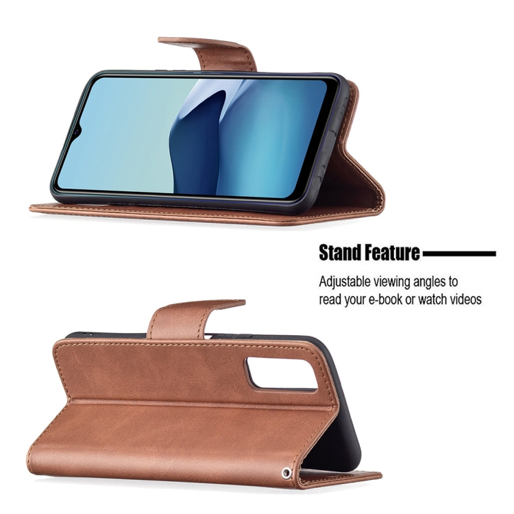 For vivo Y20 Retro Lambskin Texture Pure Color Horizontal Flip PU Leather Case with Holder & Card Slots & Wallet & Lanyard