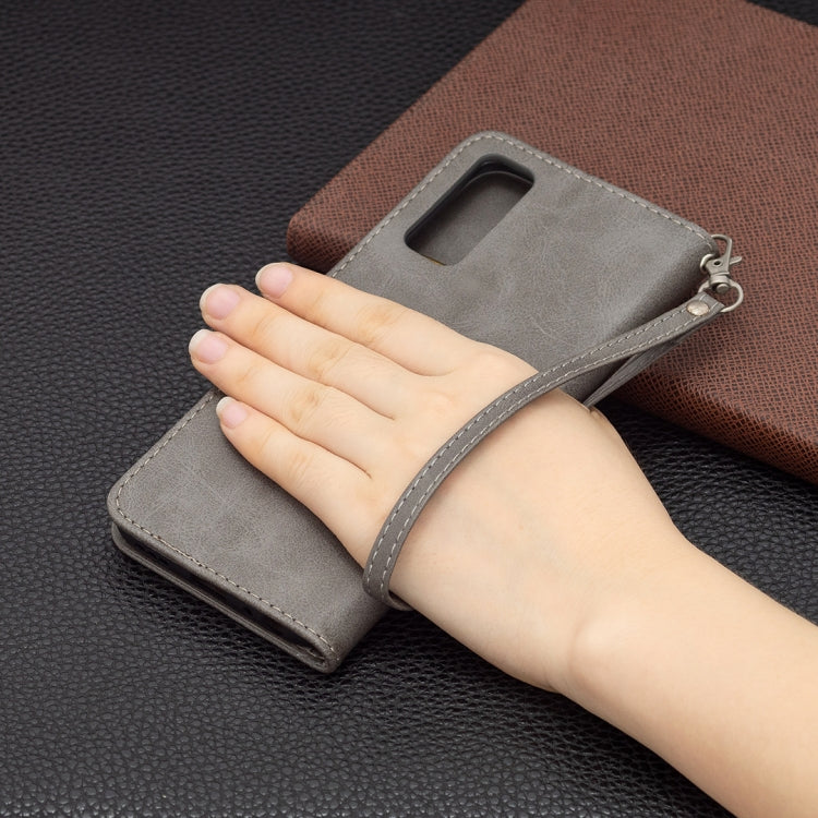 For vivo Y20 Retro Lambskin Texture Pure Color Horizontal Flip PU Leather Case with Holder & Card Slots & Wallet & Lanyard