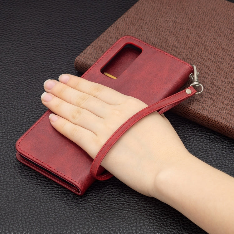 For vivo Y51 2020 / Y51a / Y51s Retro Lambskin Texture Pure Color Horizontal Flip PU Leather Case with Holder & Card Slots & Wallet & Lanyard