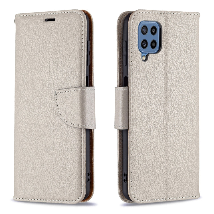 For Samsung Galaxy M32 Litchi Texture Pure Color Horizontal Flip Leather Case with Holder & Card Slots & Wallet & Lanyard