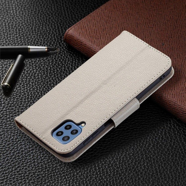 For Samsung Galaxy M32 Litchi Texture Pure Color Horizontal Flip Leather Case with Holder & Card Slots & Wallet & Lanyard