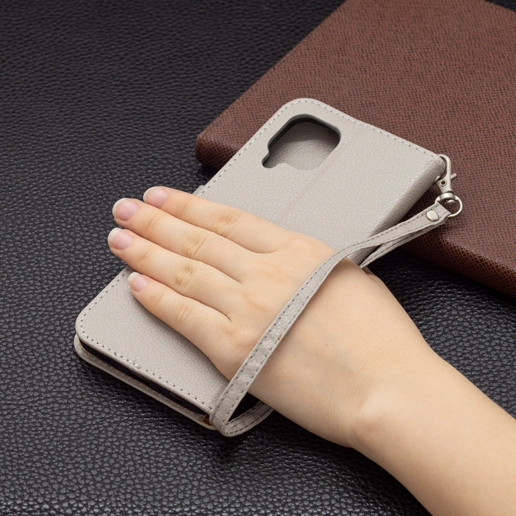 For Samsung Galaxy M32 Litchi Texture Pure Color Horizontal Flip Leather Case with Holder & Card Slots & Wallet & Lanyard