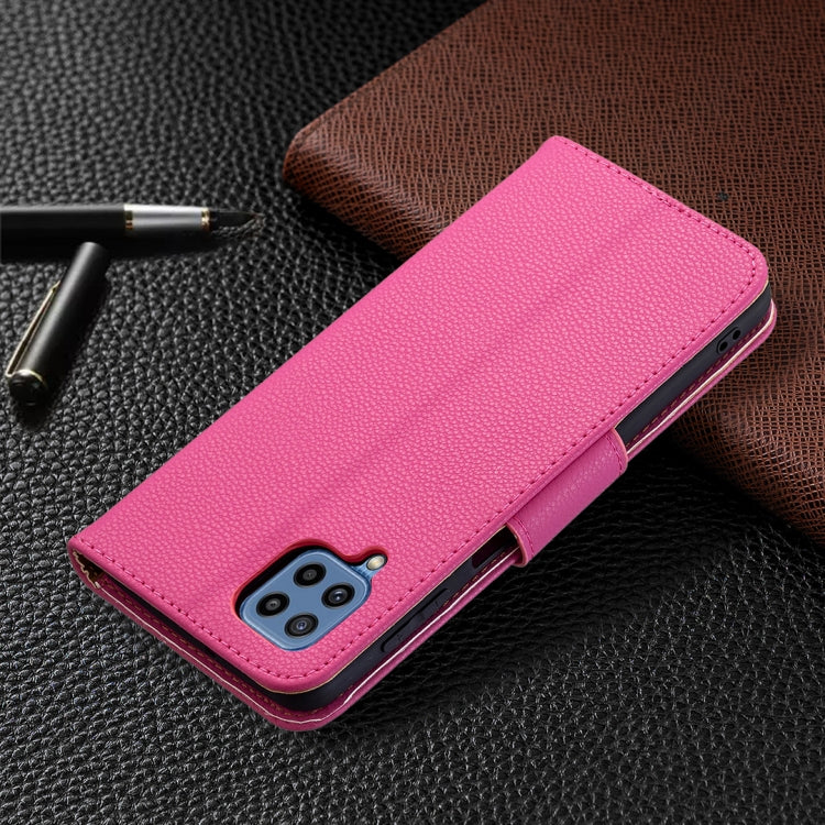 For Samsung Galaxy M32 Litchi Texture Pure Color Horizontal Flip Leather Case with Holder & Card Slots & Wallet & Lanyard