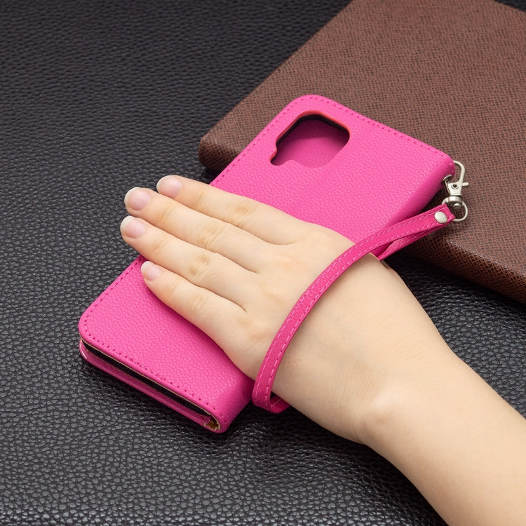 For Samsung Galaxy M32 Litchi Texture Pure Color Horizontal Flip Leather Case with Holder & Card Slots & Wallet & Lanyard