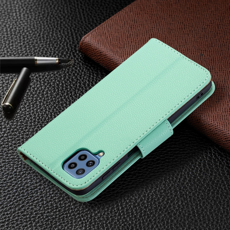 For Samsung Galaxy M32 Litchi Texture Pure Color Horizontal Flip Leather Case with Holder & Card Slots & Wallet & Lanyard