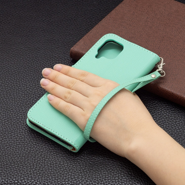 For Samsung Galaxy M32 Litchi Texture Pure Color Horizontal Flip Leather Case with Holder & Card Slots & Wallet & Lanyard