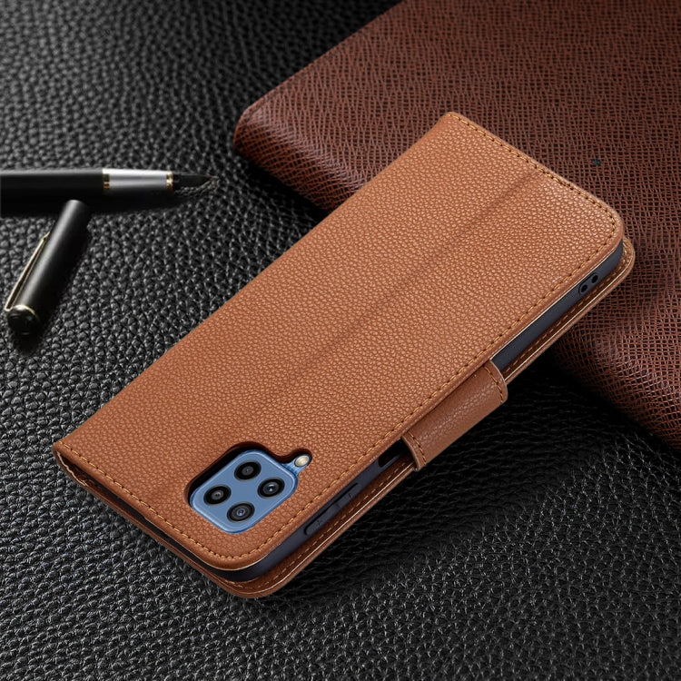 For Samsung Galaxy M32 Litchi Texture Pure Color Horizontal Flip Leather Case with Holder & Card Slots & Wallet & Lanyard