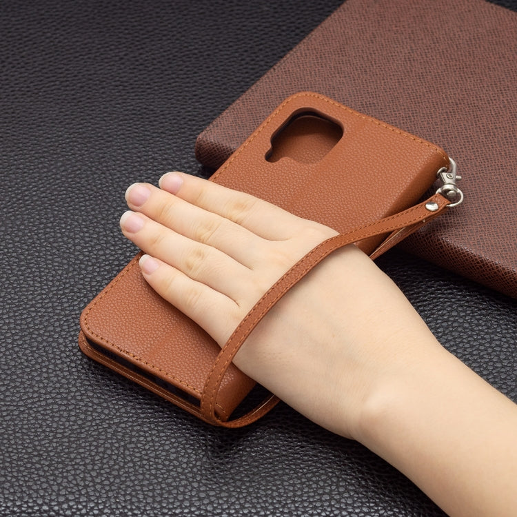 For Samsung Galaxy M32 Litchi Texture Pure Color Horizontal Flip Leather Case with Holder & Card Slots & Wallet & Lanyard