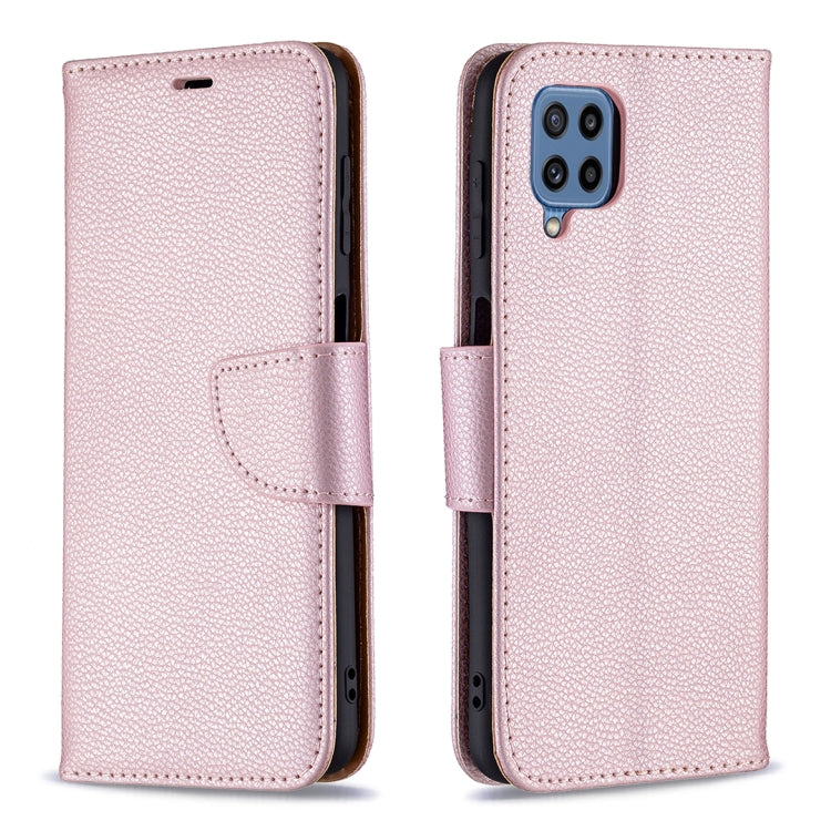 For Samsung Galaxy M32 Litchi Texture Pure Color Horizontal Flip Leather Case with Holder & Card Slots & Wallet & Lanyard