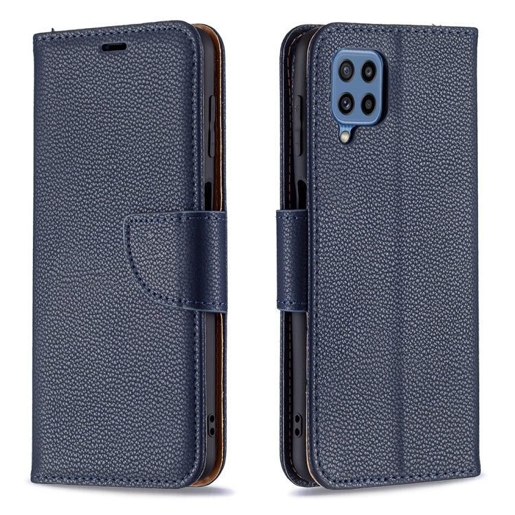 For Samsung Galaxy M32 Litchi Texture Pure Color Horizontal Flip Leather Case with Holder & Card Slots & Wallet & Lanyard