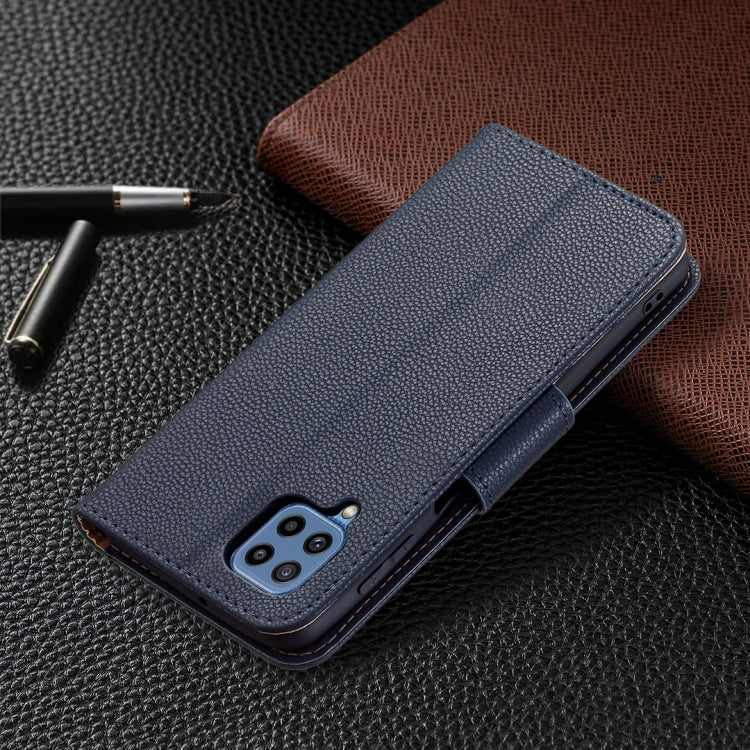For Samsung Galaxy M32 Litchi Texture Pure Color Horizontal Flip Leather Case with Holder & Card Slots & Wallet & Lanyard