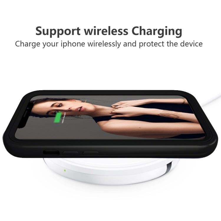 For iPhone 13 Wave Pattern 3 in 1 Silicone + PC Shockproof Protective Case
