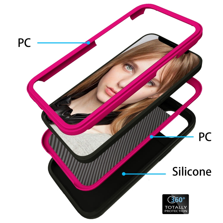 For iPhone 13 Wave Pattern 3 in 1 Silicone + PC Shockproof Protective Case
