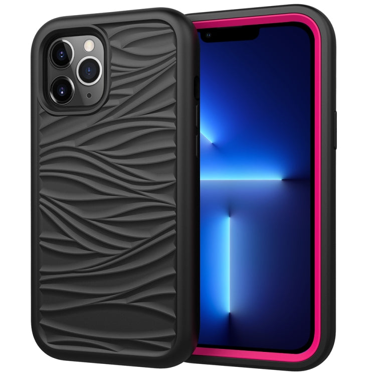 For iPhone 13 Pro Wave Pattern 3 in 1 Silicone + PC Shockproof Protective Case