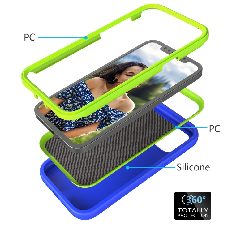 For iPhone 13 Pro Wave Pattern 3 in 1 Silicone + PC Shockproof Protective Case