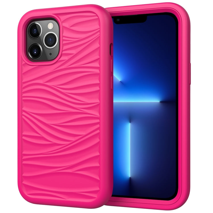 For iPhone 13 Pro Wave Pattern 3 in 1 Silicone + PC Shockproof Protective Case