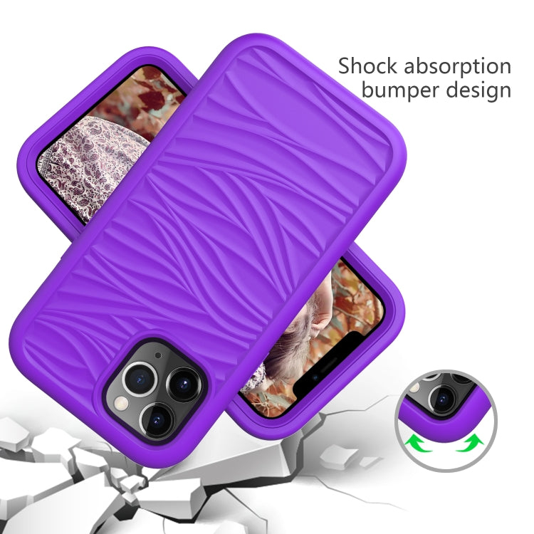For iPhone 13 Pro Wave Pattern 3 in 1 Silicone + PC Shockproof Protective Case