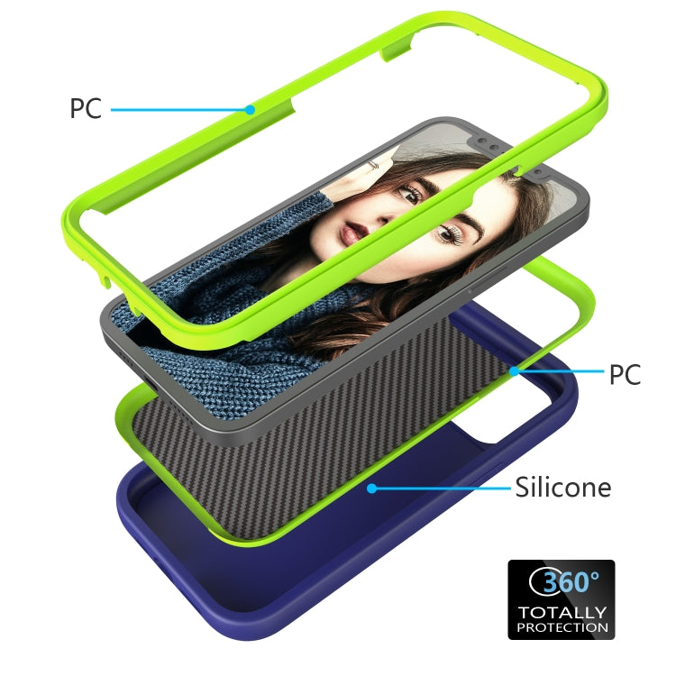 For iPhone 13 Pro Max Wave Pattern 3 in 1 Silicone + PC Shockproof Protective Case