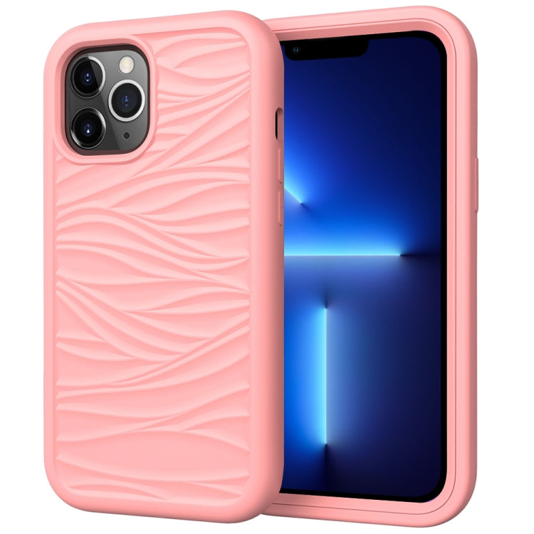 For iPhone 13 Pro Max Wave Pattern 3 in 1 Silicone + PC Shockproof Protective Case