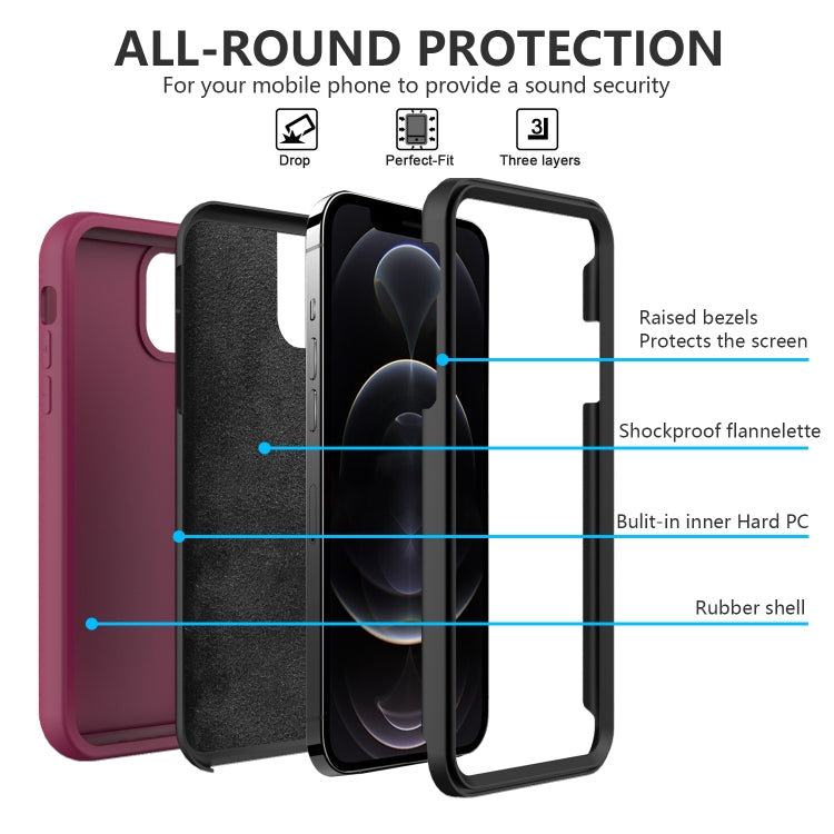 For iPhone 13 Solid Color PC + Silicone Shockproof Skid-proof Dust-proof Case mini