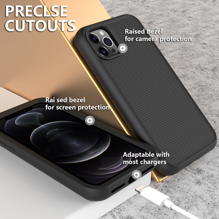 For iPhone 13 Solid Color PC + Silicone Shockproof Skid-proof Dust-proof Case