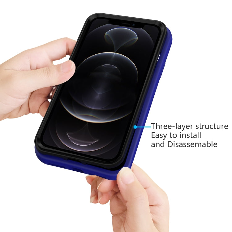 For iPhone 13 Pro Solid Color PC + Silicone Shockproof Skid-proof Dust-proof Case