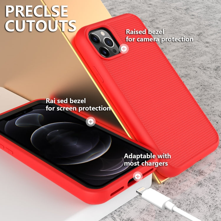 For iPhone 13 Pro Max Solid Color PC + Silicone Shockproof Skid-proof Dust-proof Case