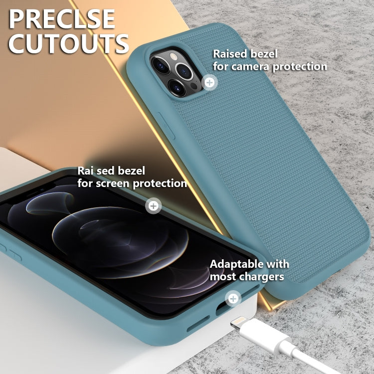 For iPhone 13 Pro Max Solid Color PC + Silicone Shockproof Skid-proof Dust-proof Case