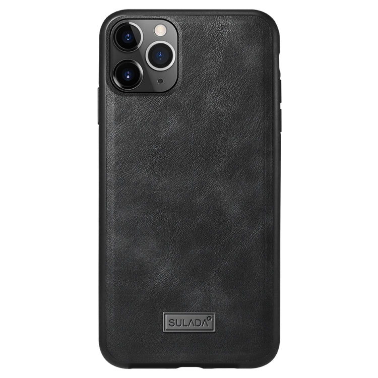 For iPhone 11 Pro SULADA Shockproof TPU + Handmade Leather Protective Case