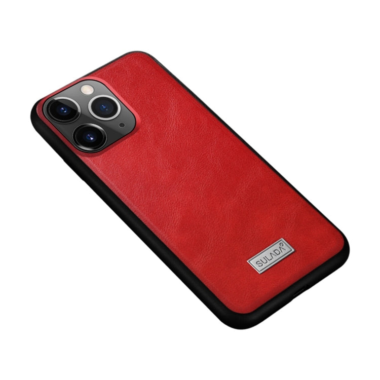 For iPhone 11 Pro SULADA Shockproof TPU + Handmade Leather Protective Case