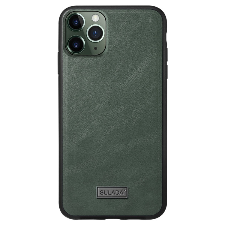 For iPhone 11 Pro SULADA Shockproof TPU + Handmade Leather Protective Case