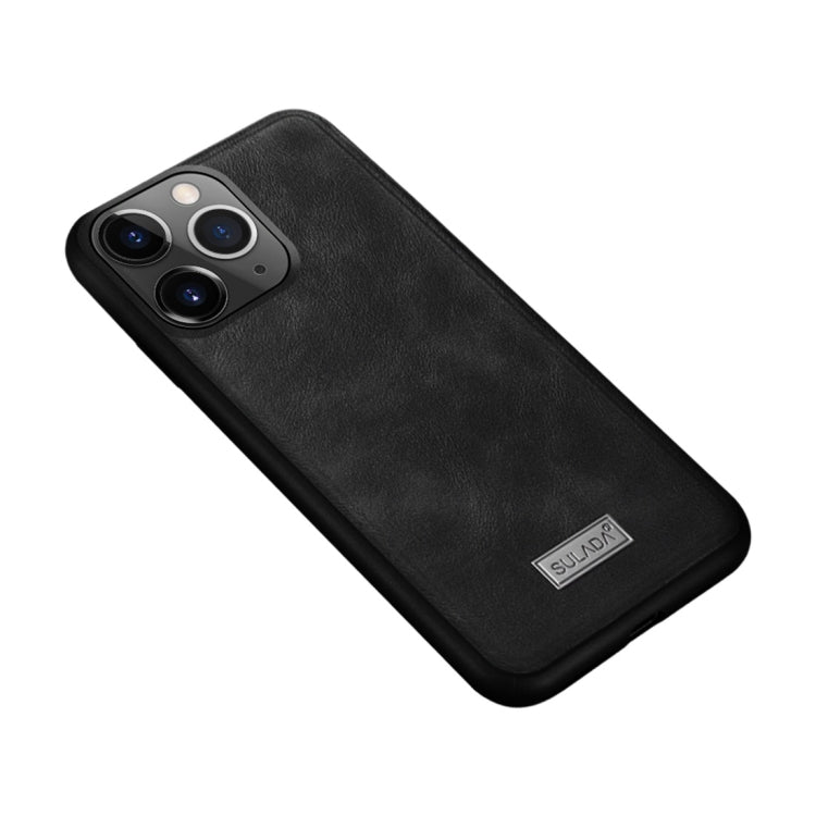 For iPhone 11 Pro Max SULADA Shockproof TPU + Handmade Leather Protective Case