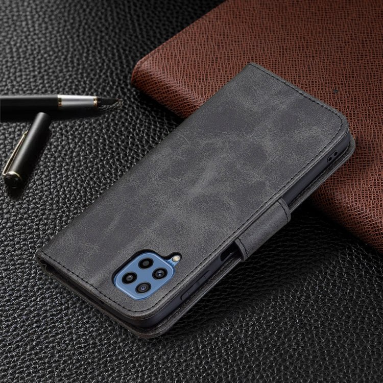 For Samsung Galaxy M32 Retro Lambskin Texture Pure Color Horizontal Flip PU Leather Case with Holder & Card Slots & Wallet & Lanyard