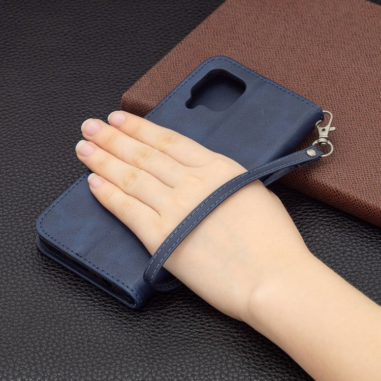 For Samsung Galaxy M32 Retro Lambskin Texture Pure Color Horizontal Flip PU Leather Case with Holder & Card Slots & Wallet & Lanyard