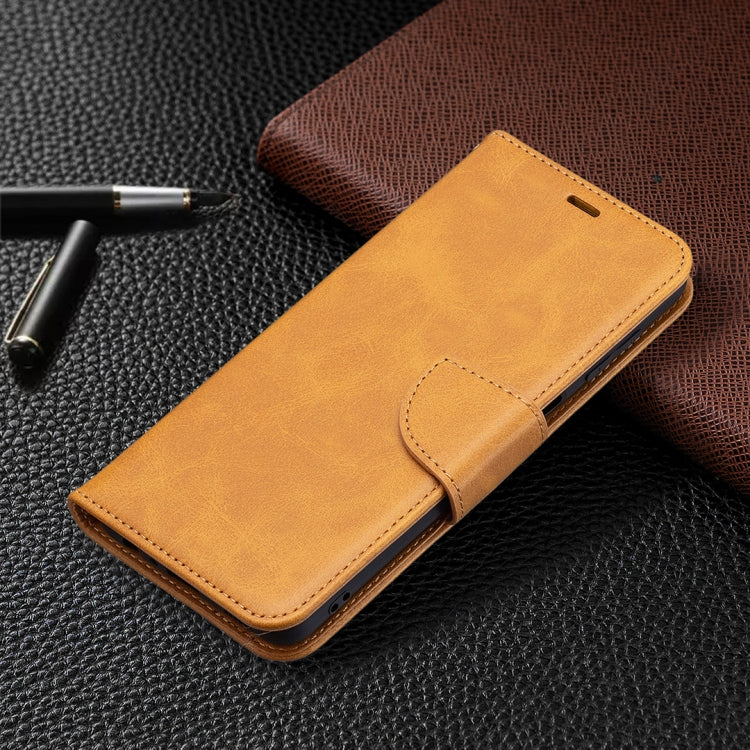 For Samsung Galaxy M32 Retro Lambskin Texture Pure Color Horizontal Flip PU Leather Case with Holder & Card Slots & Wallet & Lanyard