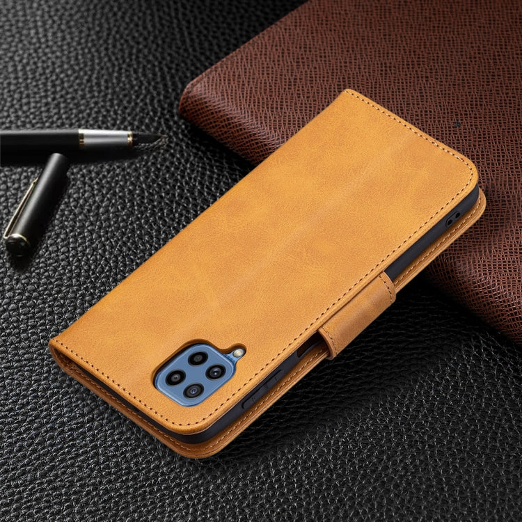 For Samsung Galaxy M32 Retro Lambskin Texture Pure Color Horizontal Flip PU Leather Case with Holder & Card Slots & Wallet & Lanyard