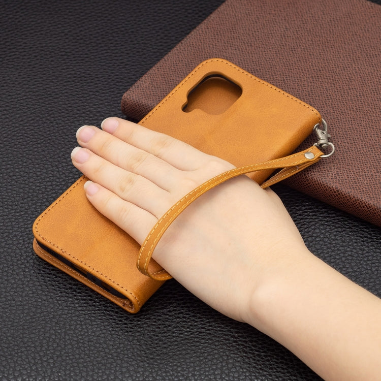 For Samsung Galaxy M32 Retro Lambskin Texture Pure Color Horizontal Flip PU Leather Case with Holder & Card Slots & Wallet & Lanyard