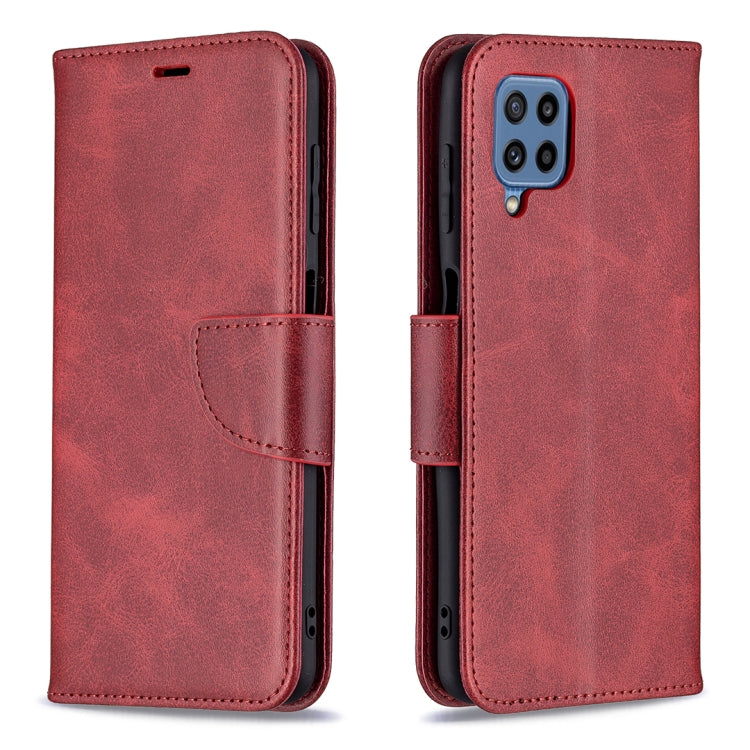For Samsung Galaxy M32 Retro Lambskin Texture Pure Color Horizontal Flip PU Leather Case with Holder & Card Slots & Wallet & Lanyard