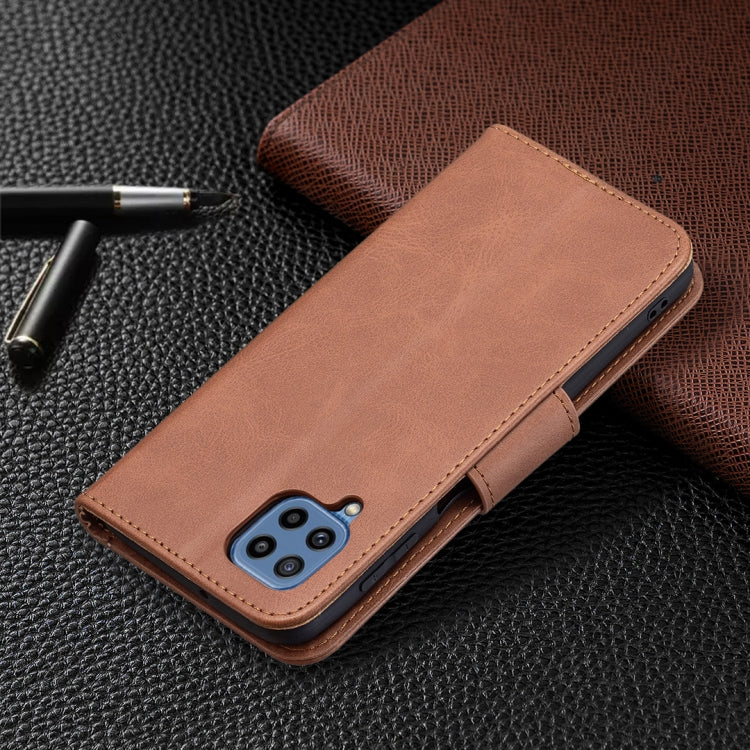 For Samsung Galaxy M32 Retro Lambskin Texture Pure Color Horizontal Flip PU Leather Case with Holder & Card Slots & Wallet & Lanyard