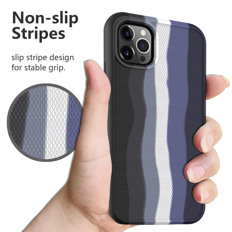 For iPhone 13 Rainbow Silicone +PC Shockproof Skid-proof Dust-proof Case