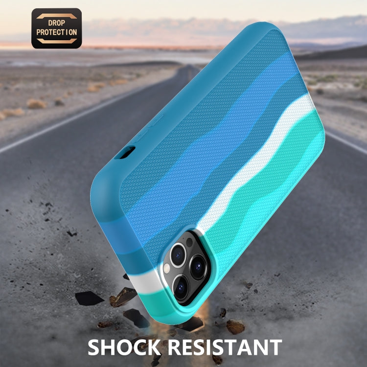 For iPhone 13 Pro Rainbow Silicone +PC Shockproof Skid-proof Dust-proof Case
