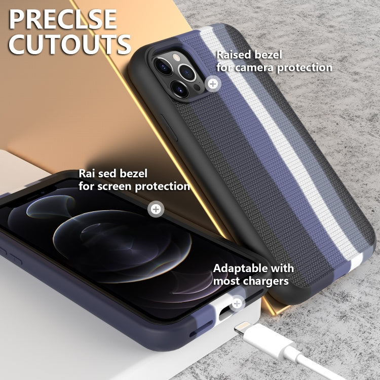 For iPhone 13 Pro Max Rainbow Silicone +PC Shockproof Skid-proof Dust-proof Case