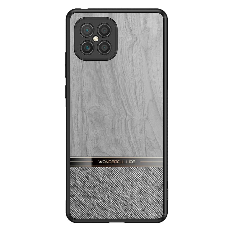 For Huawei nova 8 SE Shang Rui Wood Grain Skin PU + TPU Shockproof Case