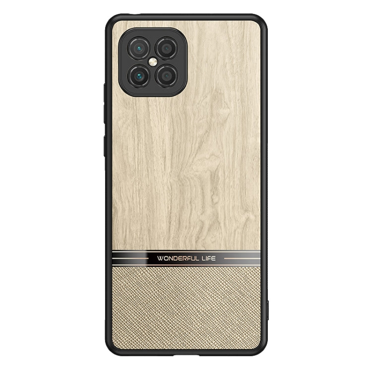 For Huawei nova 8 SE Shang Rui Wood Grain Skin PU + TPU Shockproof Case