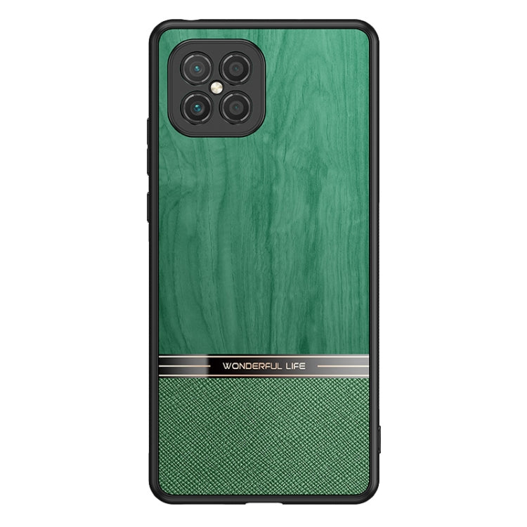 For Huawei nova 8 SE Shang Rui Wood Grain Skin PU + TPU Shockproof Case