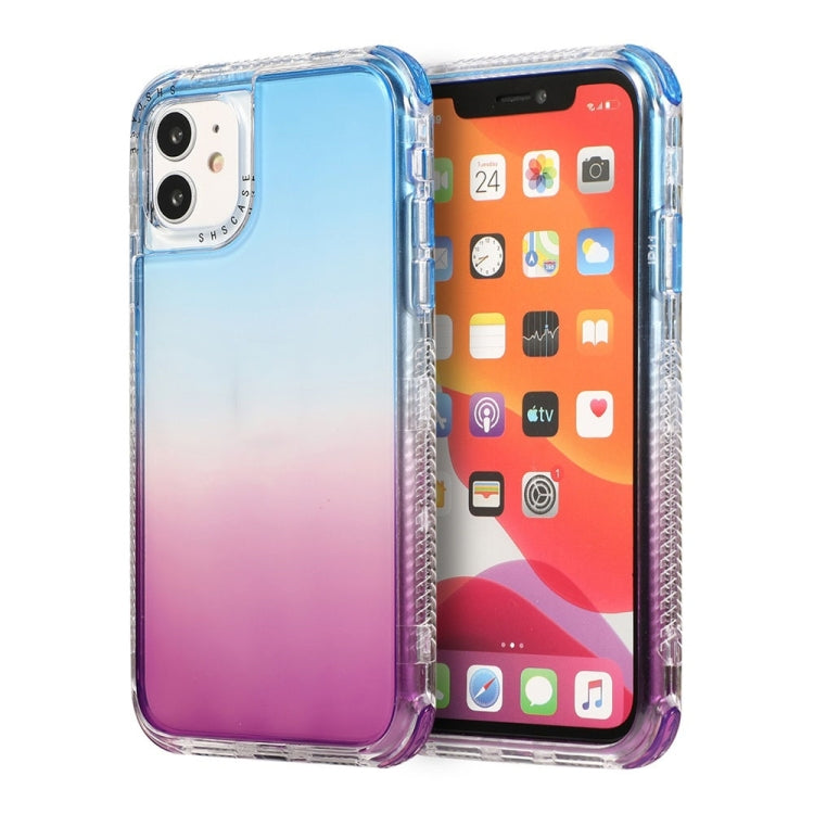 For iPhone 11 3 In 1 Dreamland PC + TPU Gradient Two-color Transparent Border Protective Case