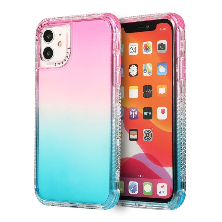 For iPhone 11 Pro Max 3 In 1 Dreamland PC + TPU Gradient Two-color Transparent Border Protective Case