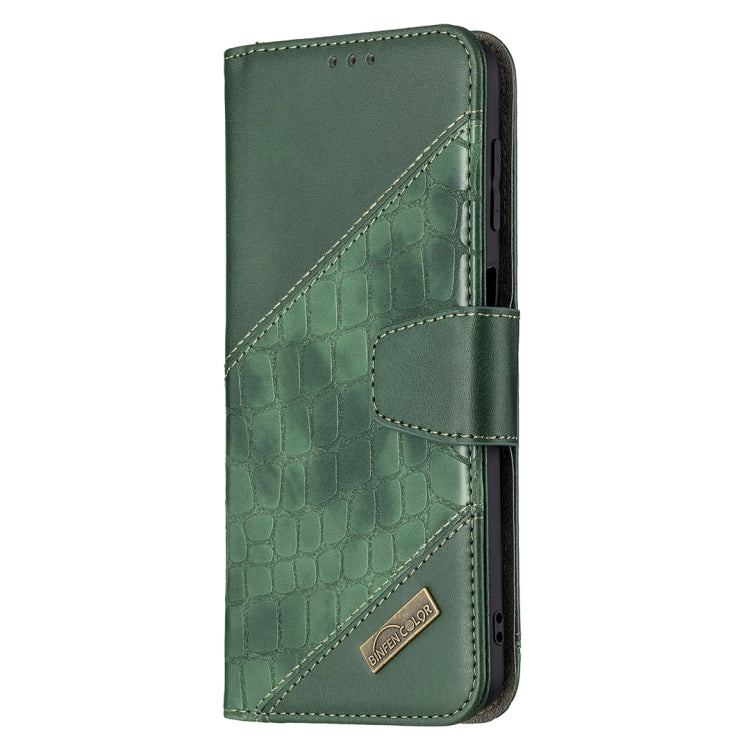 For Samsung Galaxy M32 Matching Color Crocodile Texture Horizontal Flip PU Leather Case with Wallet & Holder & Card Slots